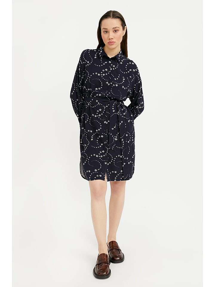 Finn Flare Langarm Kleid in dark blue günstig kaufen XS