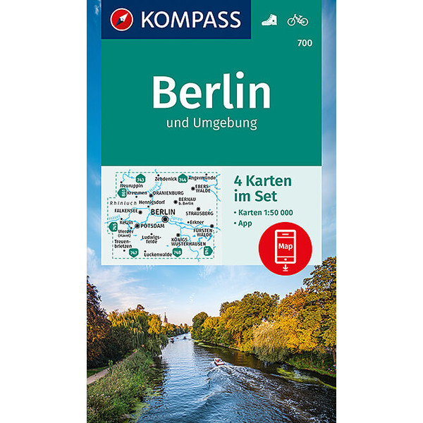 KOMPASS WANDERKARTE BERLIN UND UMGEBUNG 1:50 000