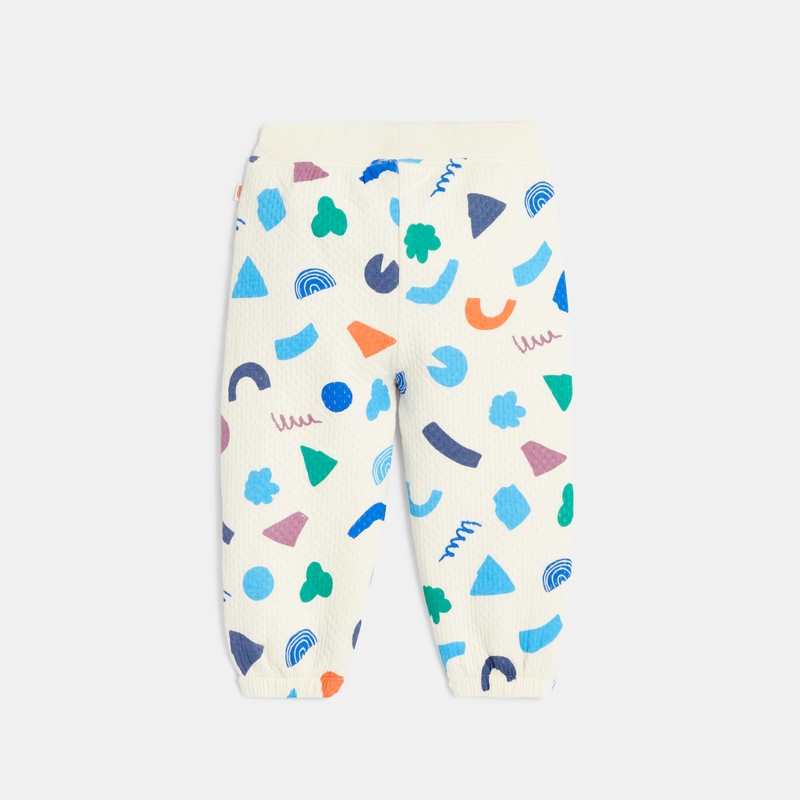 Jogging bébé garçon pointelle à motifs blanc Catimini