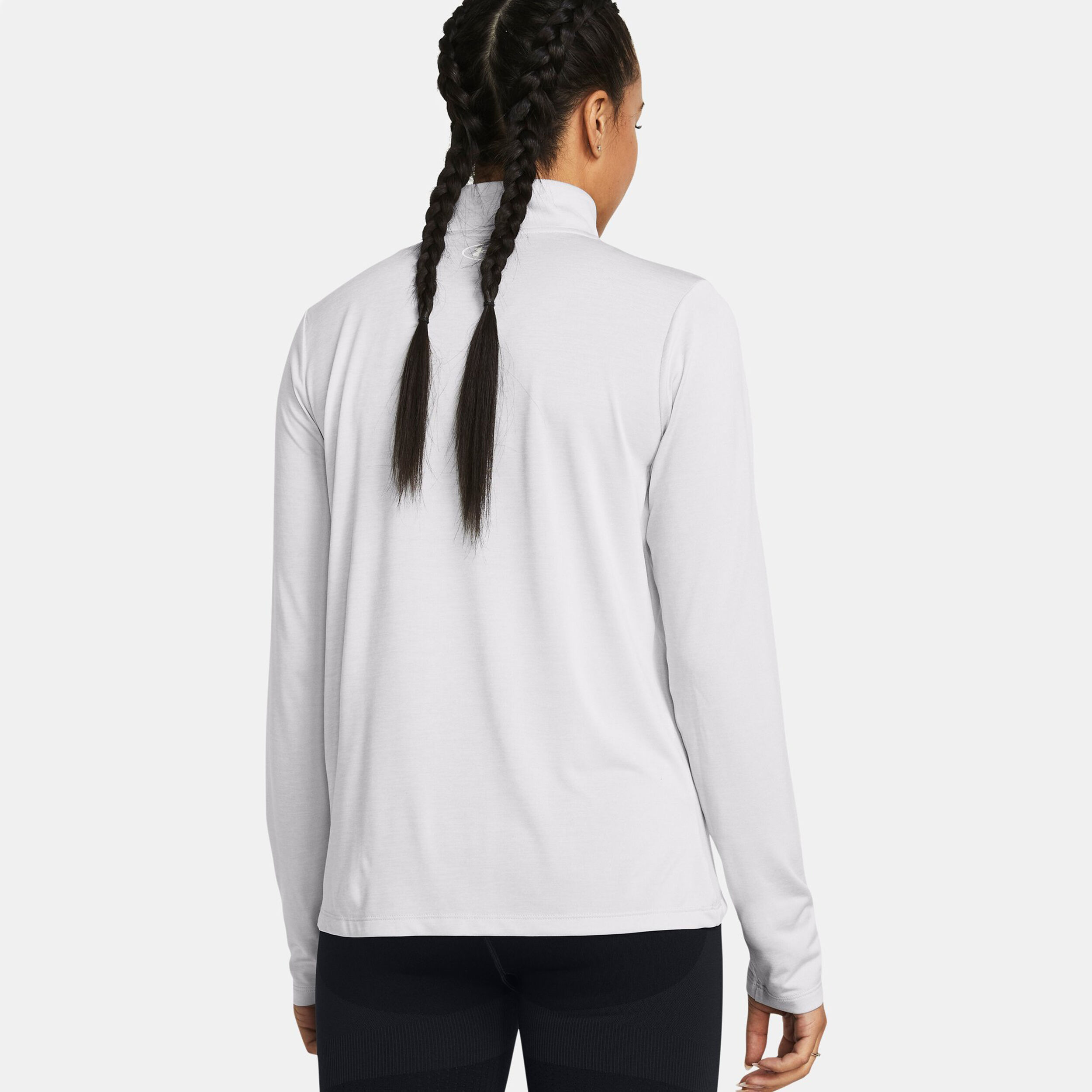 Tech Half-Zip Twist Longsleeve Damen - Grau