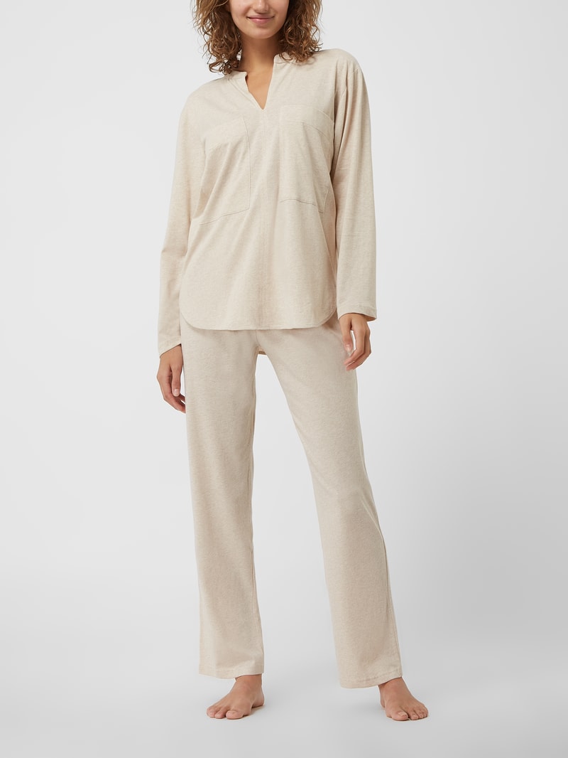 Pyjama aus Baumwolle Modell 'Devy' in beige