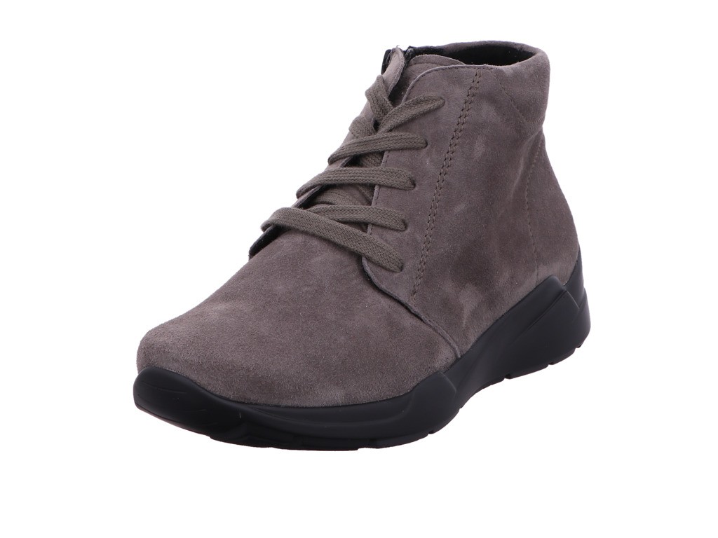 SEMLER Schnür-Stiefeletten taupe SAMT-CHEVRO