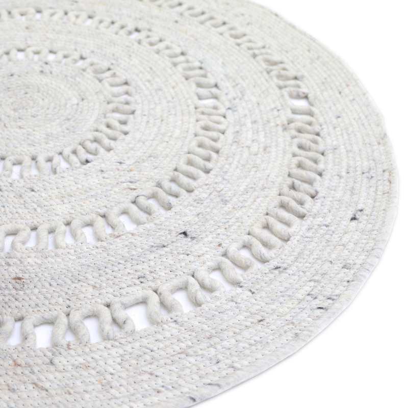 Tapis laine feutrée ajourée BIBEK