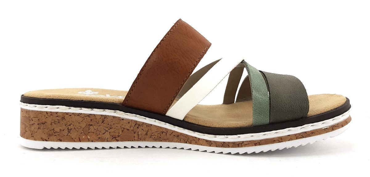 Rieker V3652-91 Grün 91 olive/ white