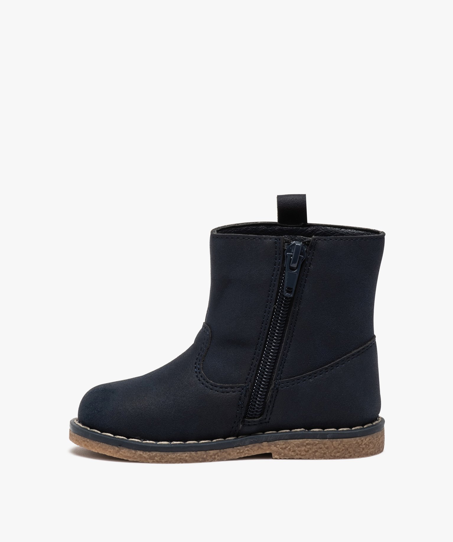 Boots bébé fille zippés à détails pailletés – Lulu C... marine | GEMO