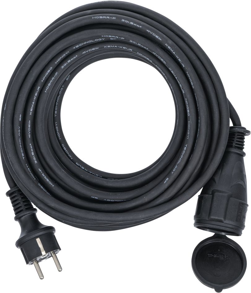 Cabo de extensão BGS 3385, 20 m, 3 x 1,5 mm², IP 44