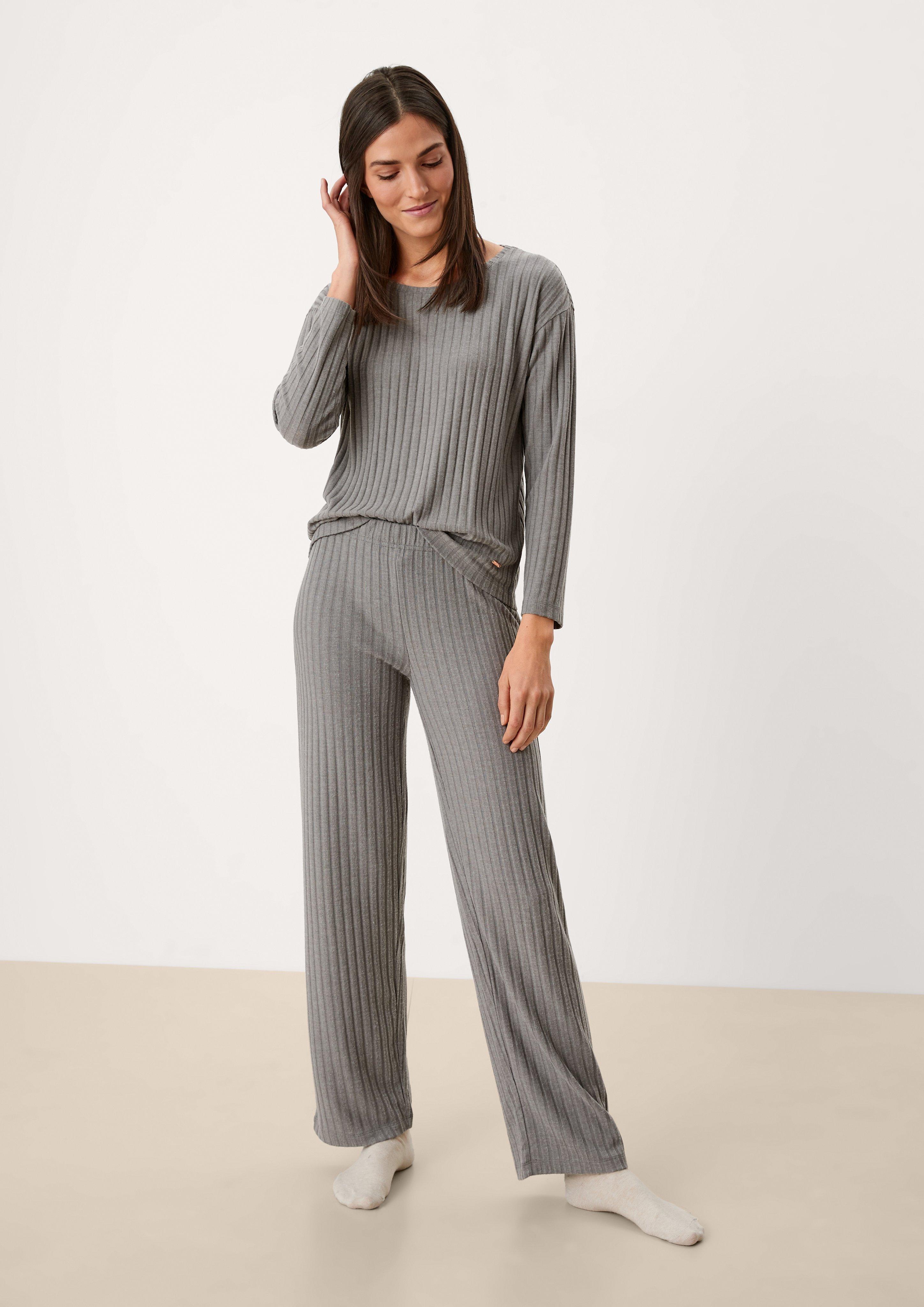 Loungehose mit Rippstruktur  6006275-9100