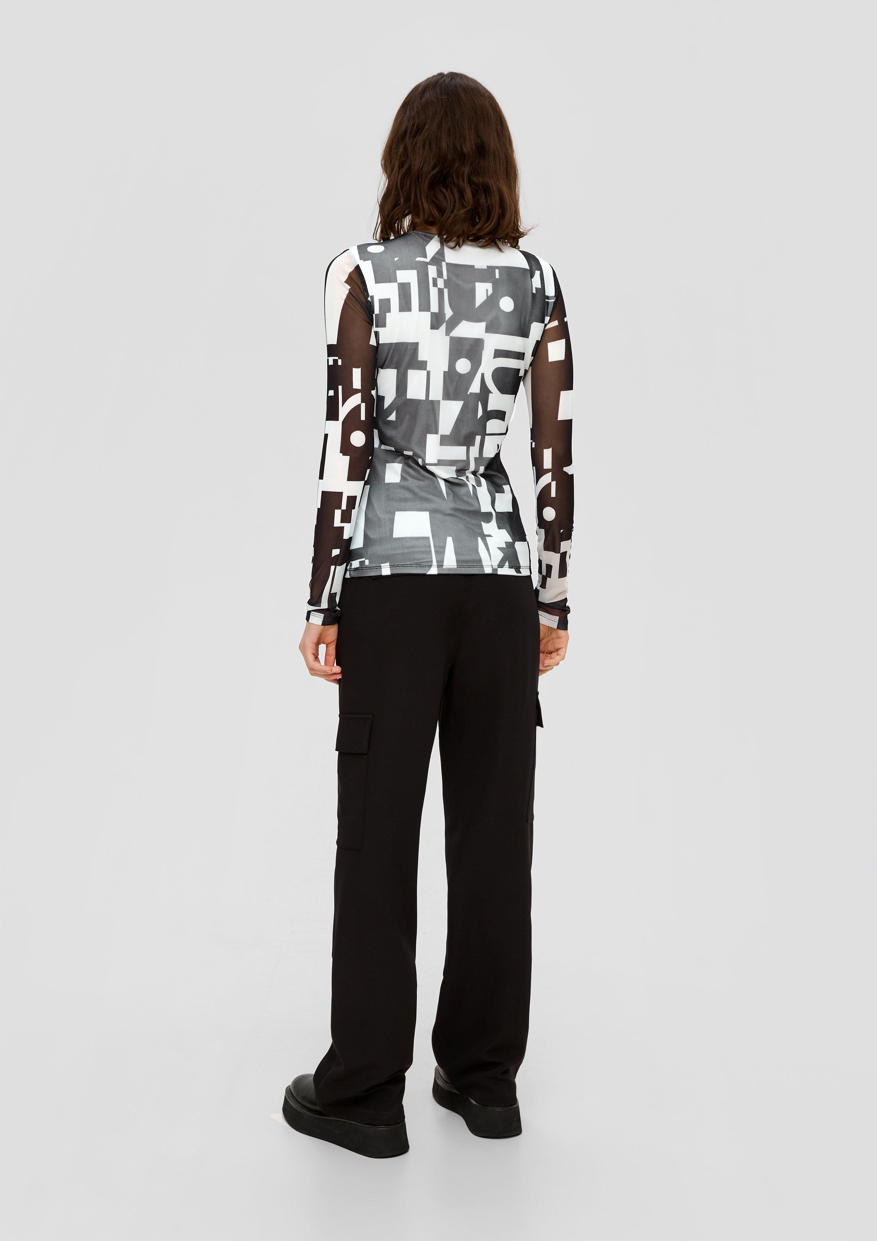 Mesh-Shirt mit All-over-Print  2141067-99A2