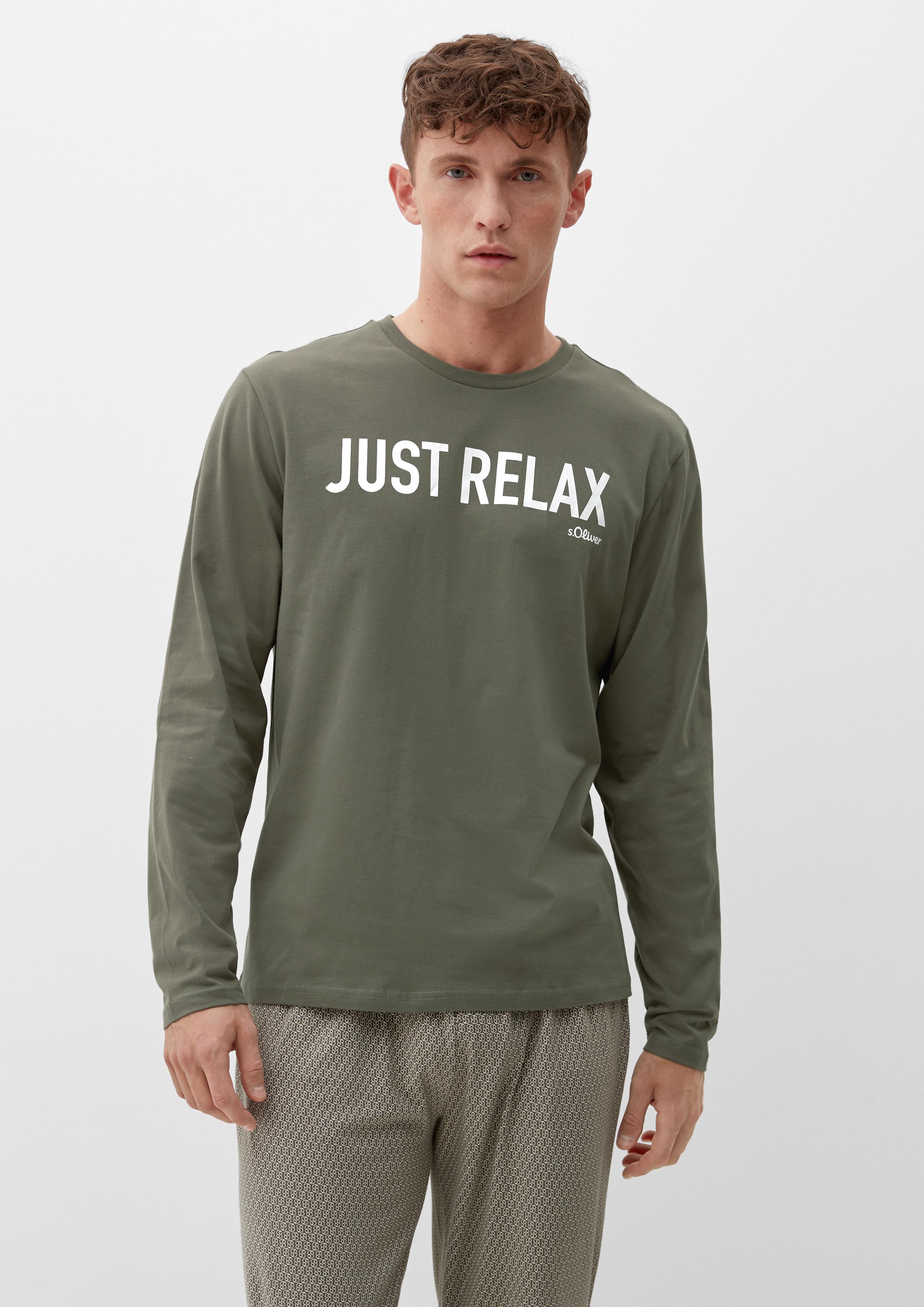 Pyjama-Shirt mit Schriftprint  6008389-7800