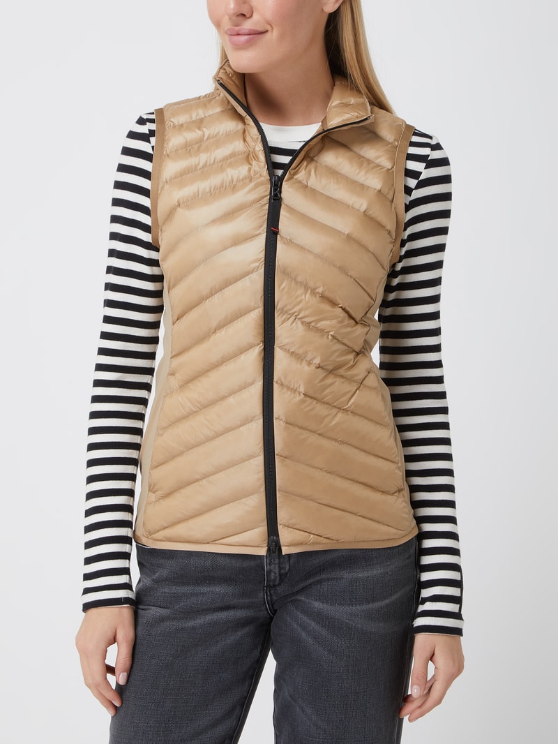 Steppweste mit Stehkragen Modell 'Palina' in beige