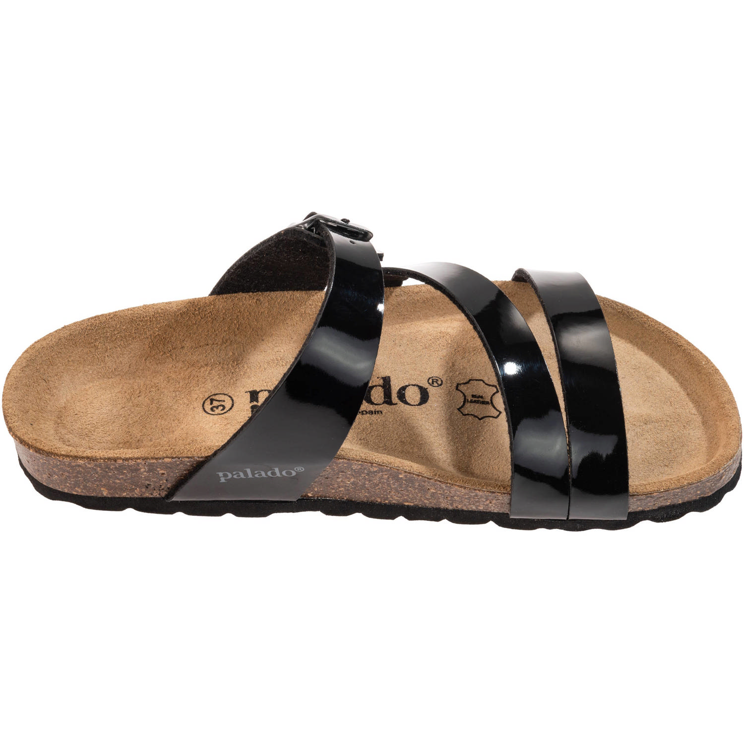 Palado Ikaria Lack, Pantoletten, Damen, Schwarz