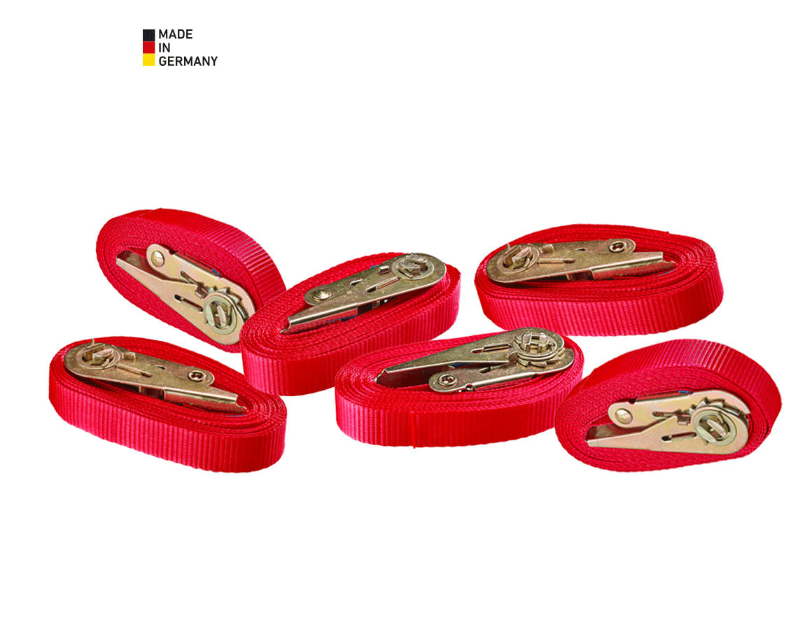 Spanngurt 1-teilig mit Ratsche/6er Set