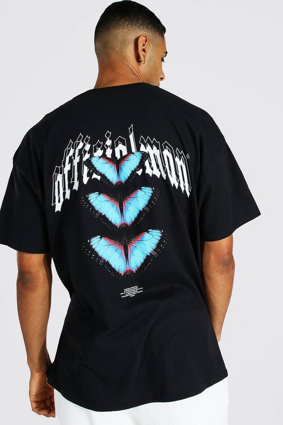 Oversize T-Shirt mit Schmetterlings-Print