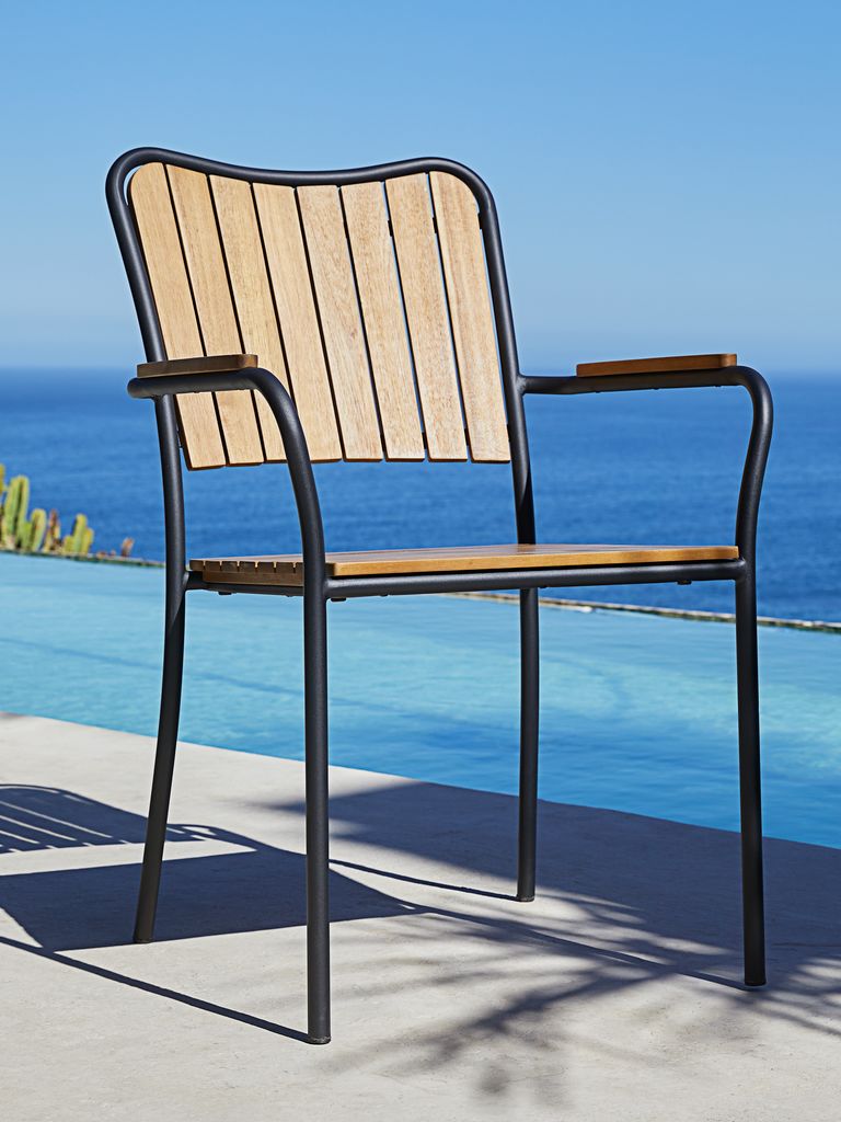 BASTRUP BASTRUP chaise empilable naturel/noir