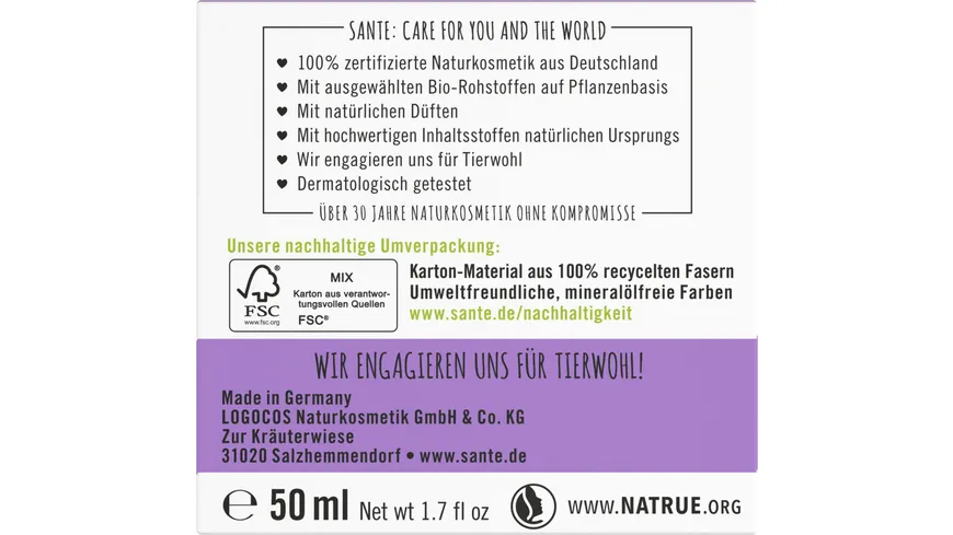 SANTE Tagespflege sofort glättend 50 ml