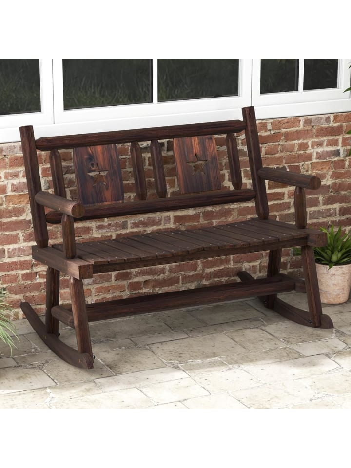 COSTWAY Gartenbank Schaukelbank 111x85x89cm in Braun günstig kaufen onesize