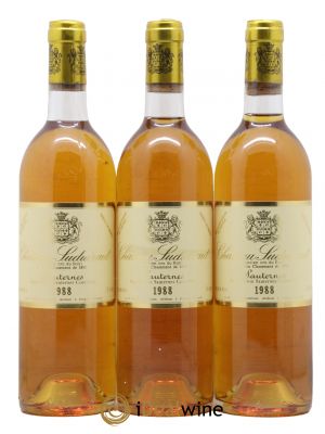 Château Suduiraut 1er Grand Cru Classé  1988 - Lot de 3 Bouteilles