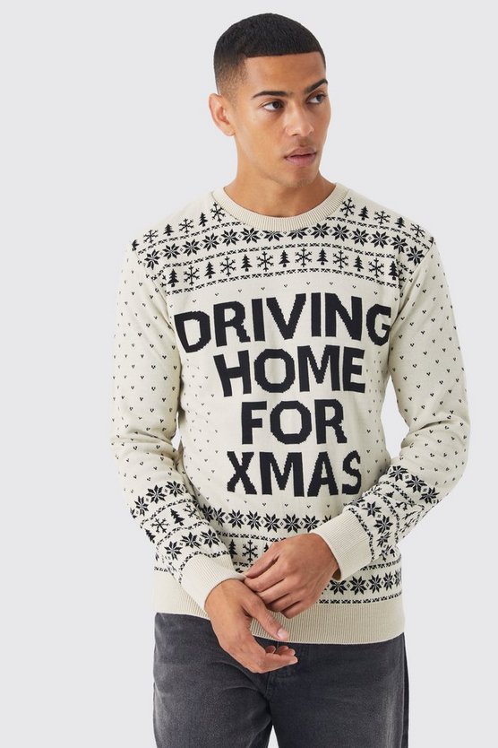 Pullover mit Driving Home For Xmas Print