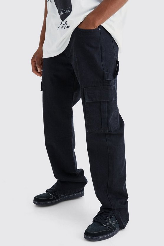 Lockere Jeans mit geteiltem Saum