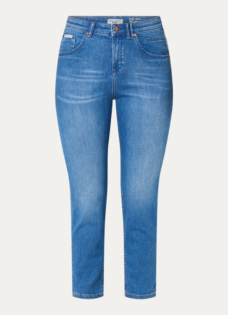 Marc O'Polo Denim Freja korkeavyötäröiset kapenevat crop-farkut, keskivaalea pesu