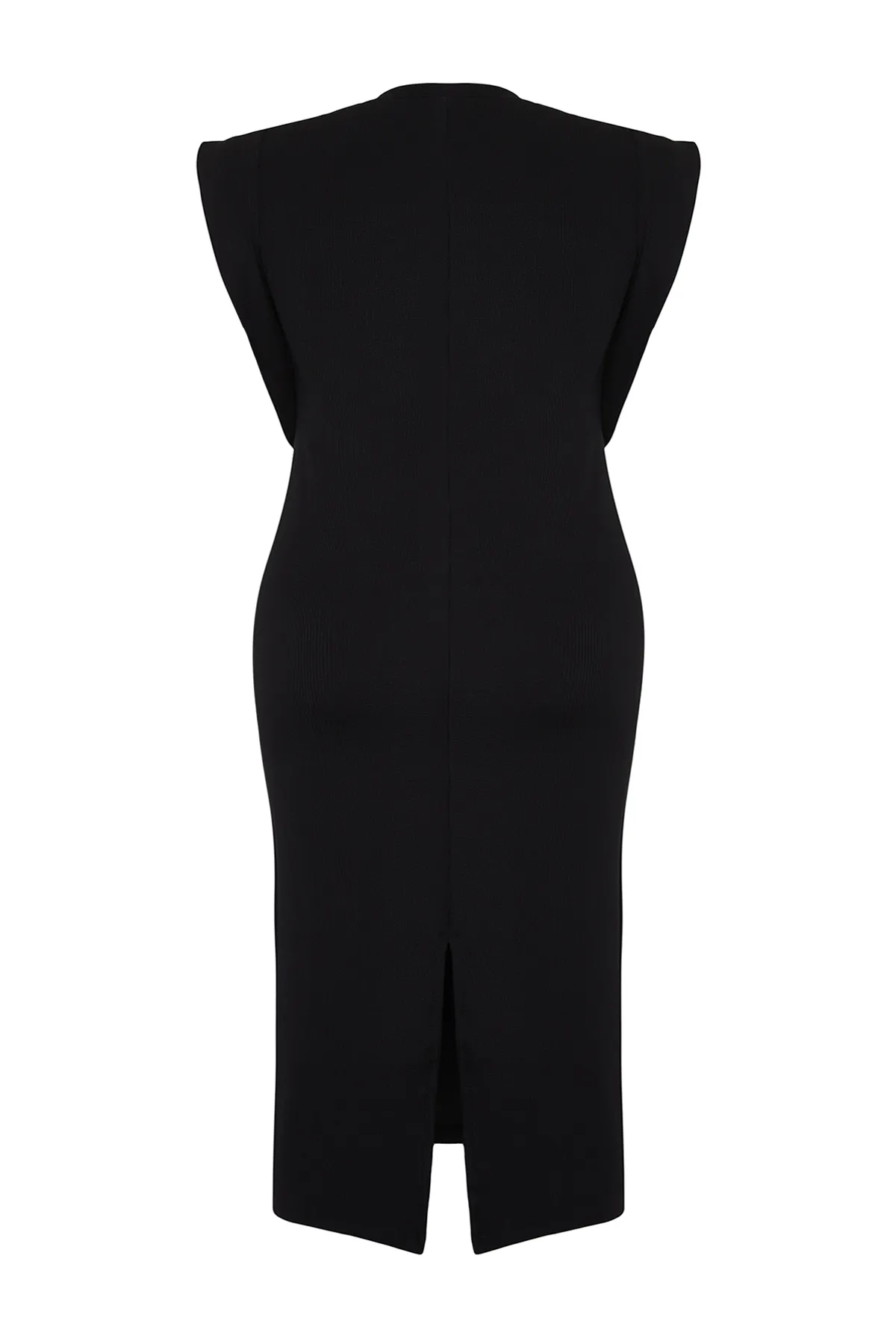 Trendyol Curve  Schwarzes Midi-Strickkleid TBSSS24AH00070