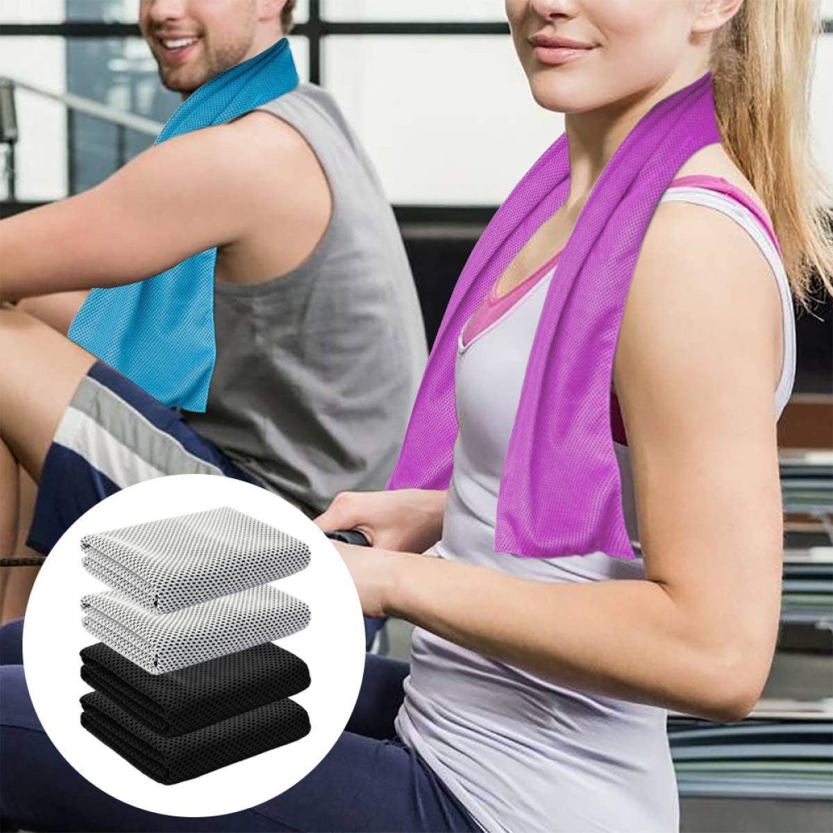 JedBesetzt Sporthandtuch Kühlendes Handtuch, Eishandtuch, Mikrofaser-Handtuch, kühles Handtuch