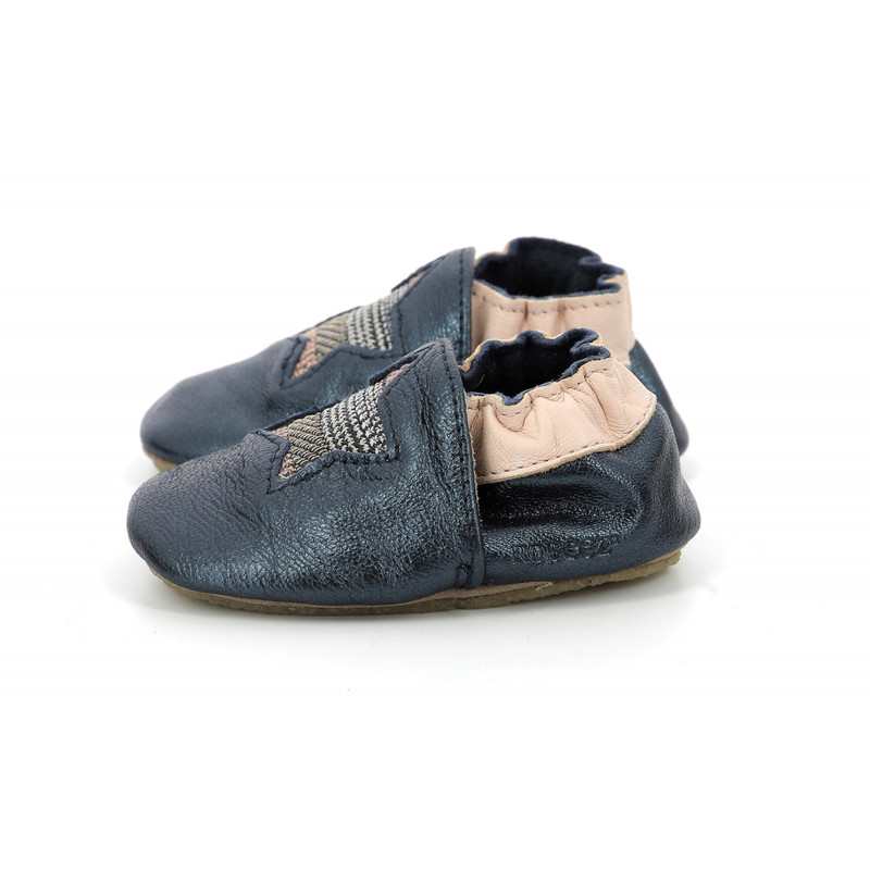 Chaussons cuir tannage végétal Star Stripe Crp