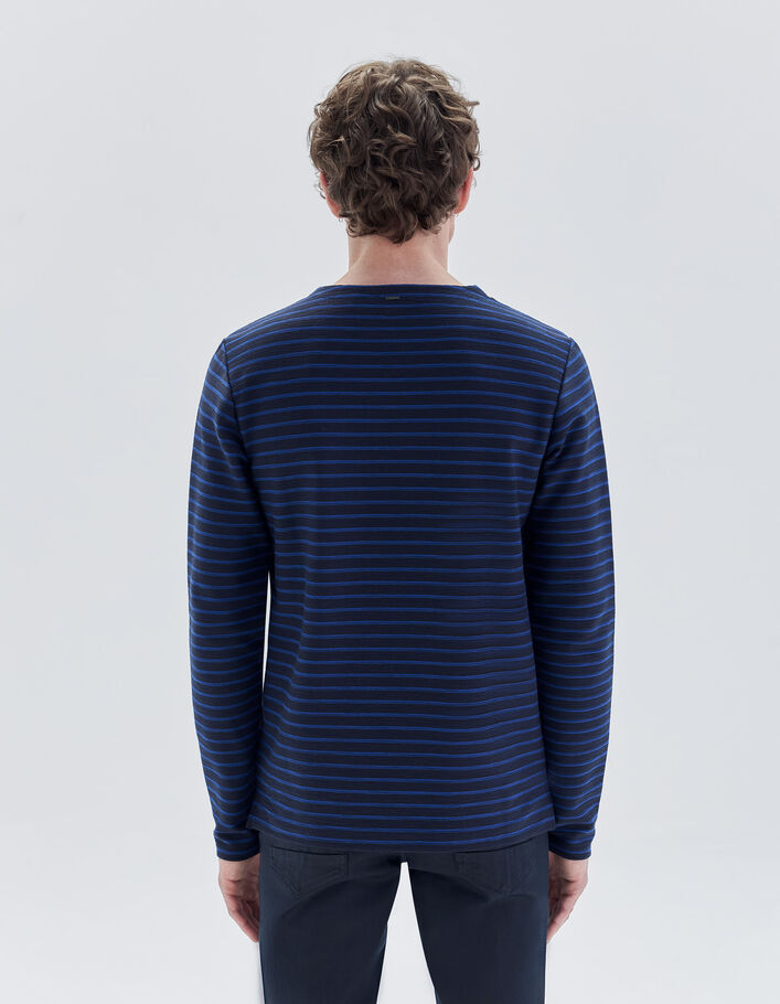 T-shirt marine rayures bleues Homme