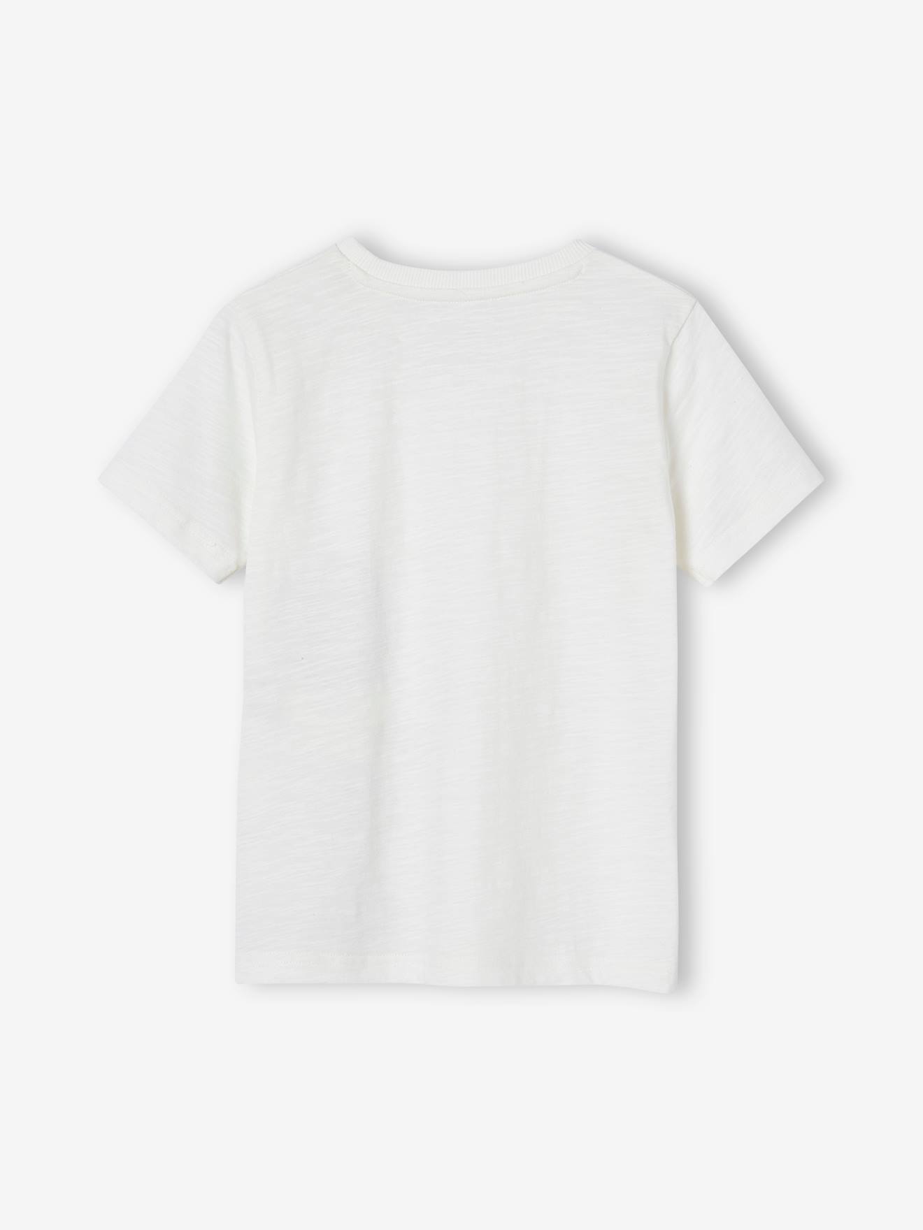 Tee-shirt animal ludique garçon écru