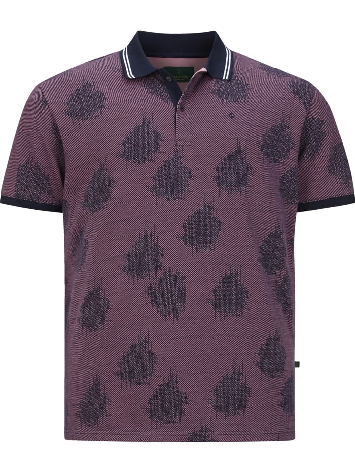 Charles Colby Poloshirt EARL NEELS in rosa gemustert günstig kaufen