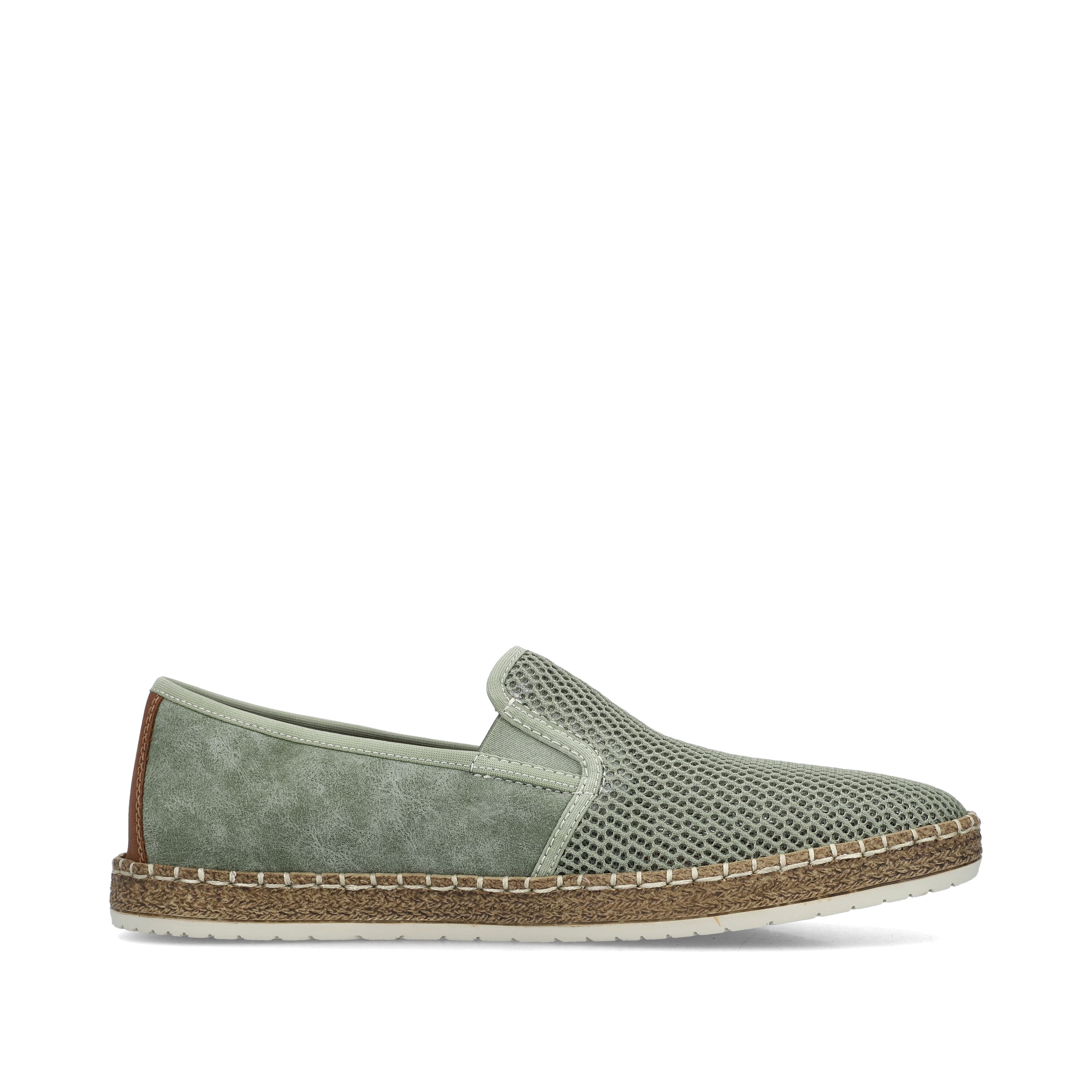 Rieker Herren Slipper grüngrau