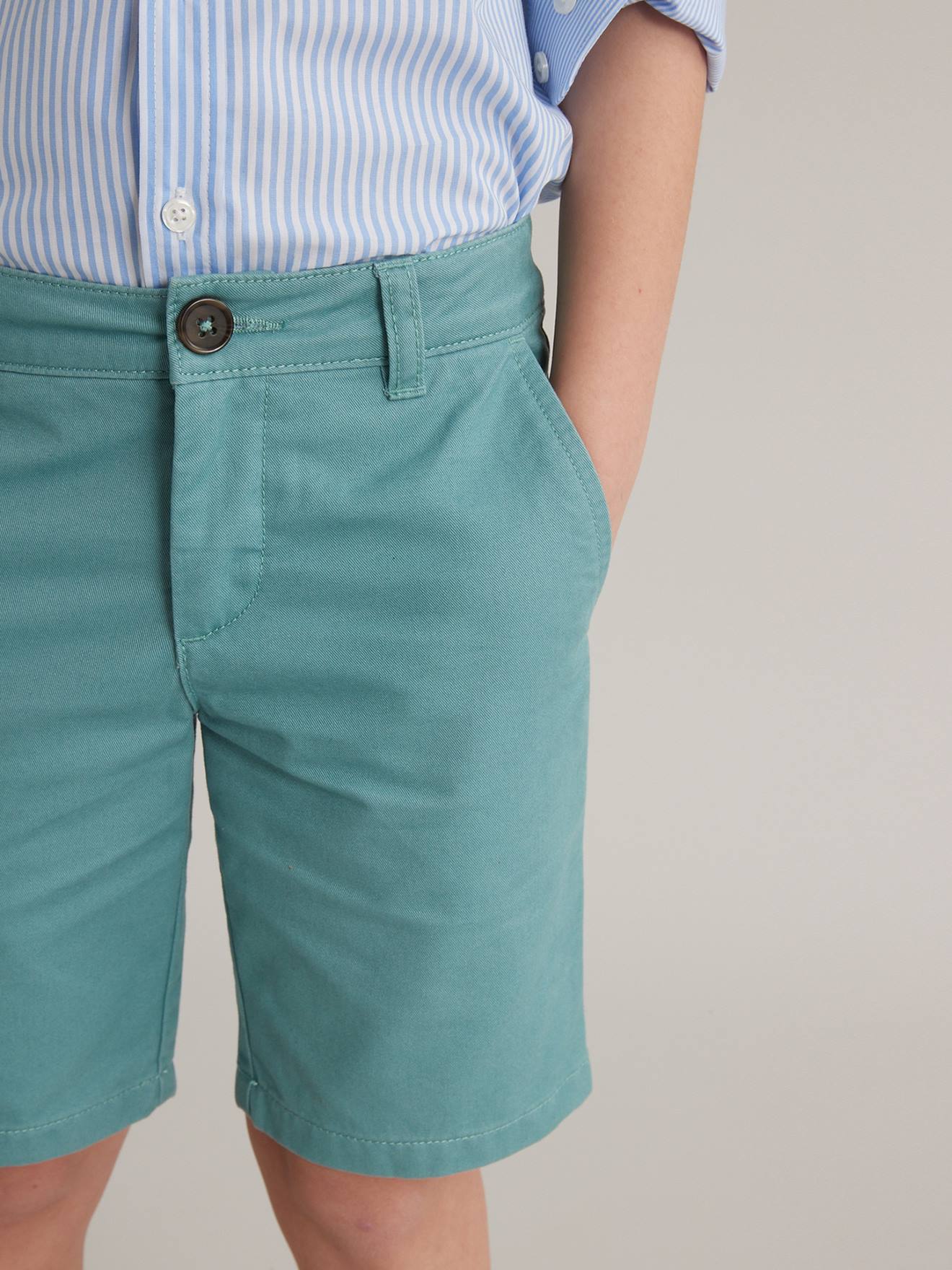 Bermuda chino garçon CYRILLUS vert sauge