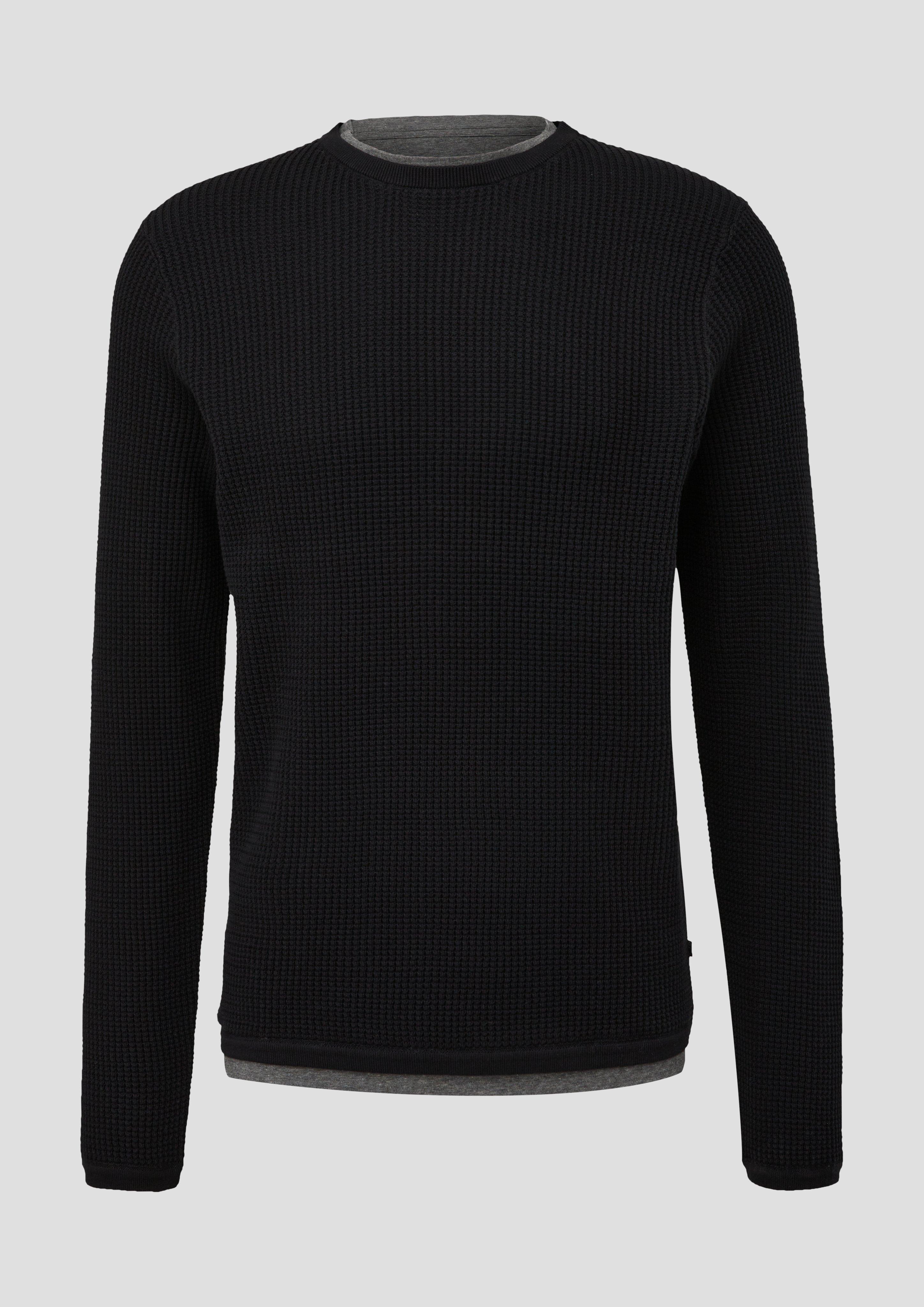 Strickpullover in Layering-Optik  2138583-9999
