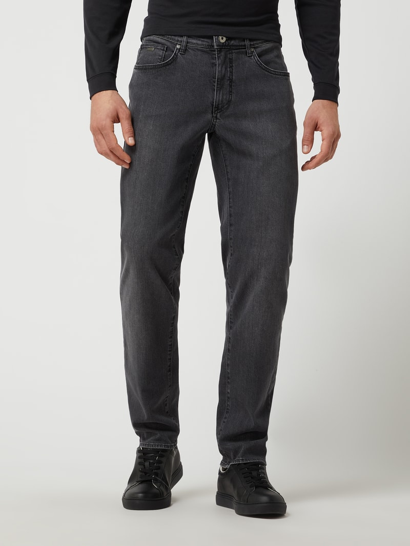 Straight Fit Jeans mit Stretch-Anteil Modell 'Cadiz' in dunkelgrau