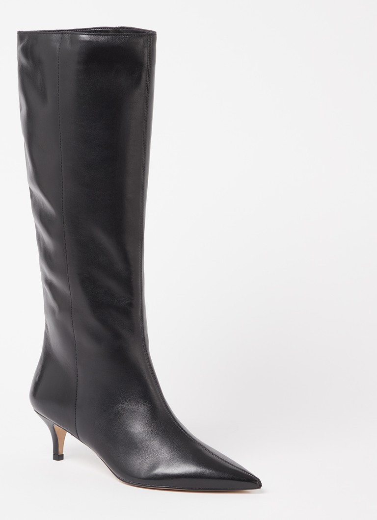 Dune London  Smooth laars van leer met doorgestikte details