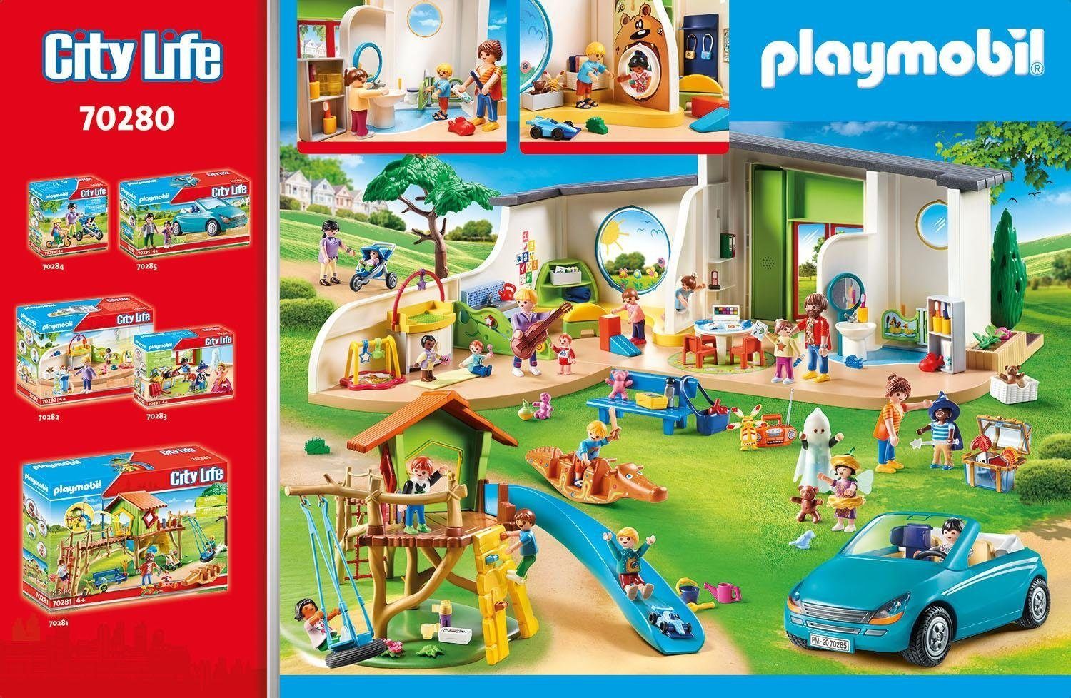 Playmobil® Konstruktions-Spielset KiTa Regenbogen (70280), City Life, (180 St), Made in Germany