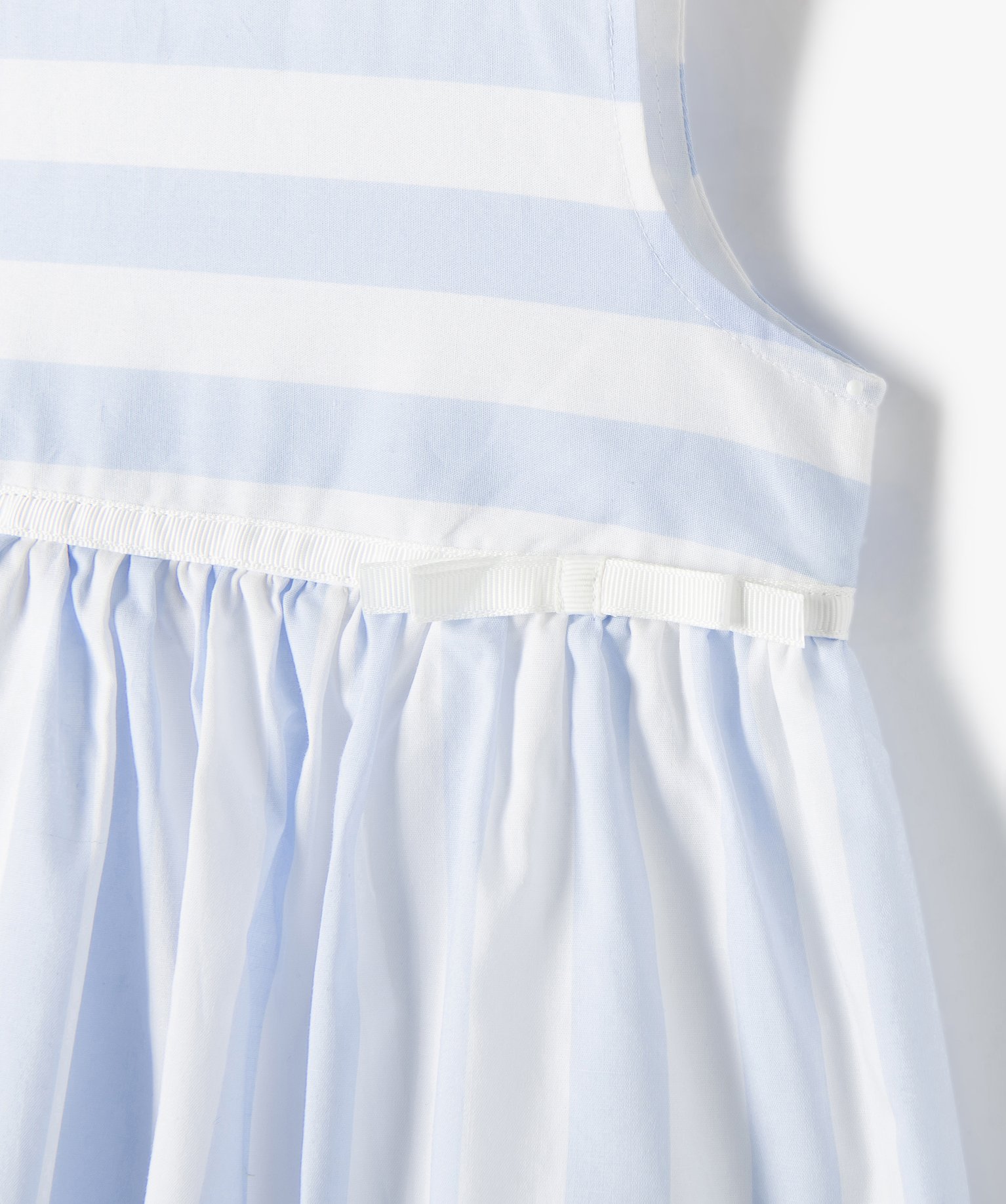 Robe bébé fille sans manches avec jupon bleu | GEMO