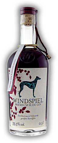 Windspiel Premium Sloe Gin Windspiel Premium Sloe Gin Feiner Sloe Gin aus der Eifel. 0,5	 Liter - Vol 33,3%