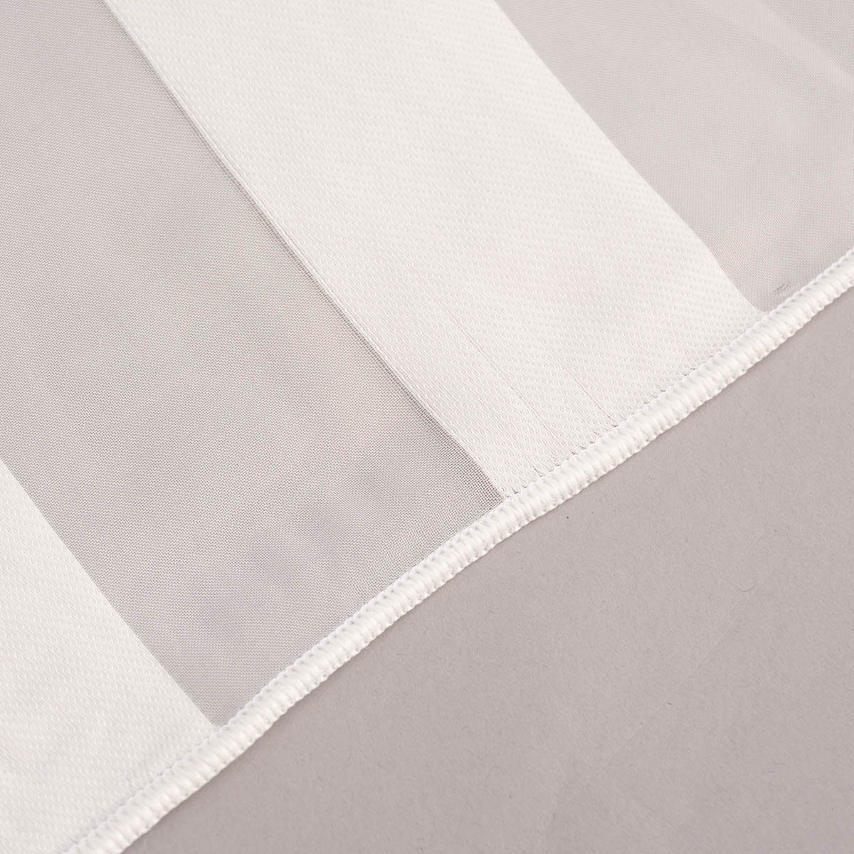 Meterware Halbtransparenter Gardinenstoff Gardinenstores Längsstreifen ecru 3m, SCHÖNER LEBEN., halbtransparent, Kunstfaser, made in Germany, mit Bleiband, pflegeleicht, überbreit
