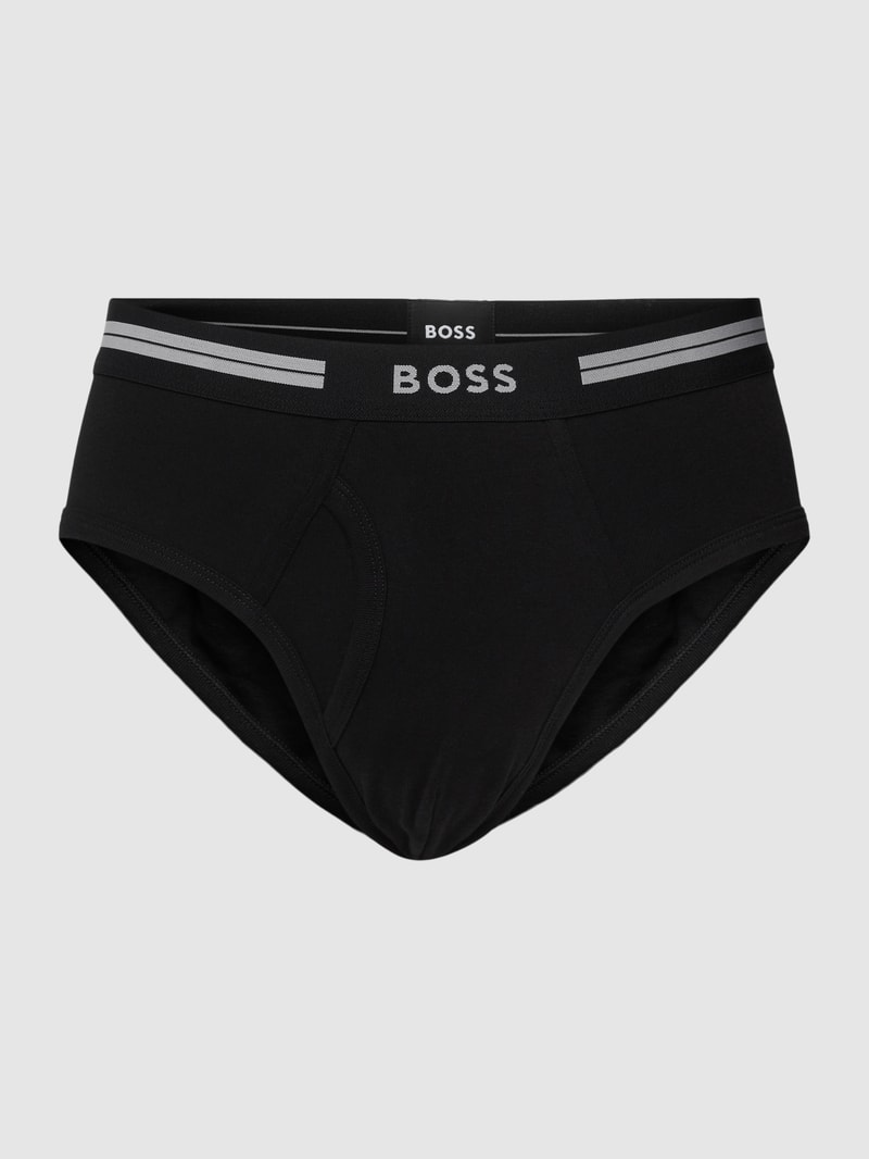 Slip mit Logo-Bund Modell 'Traditional Original' in schwarz
