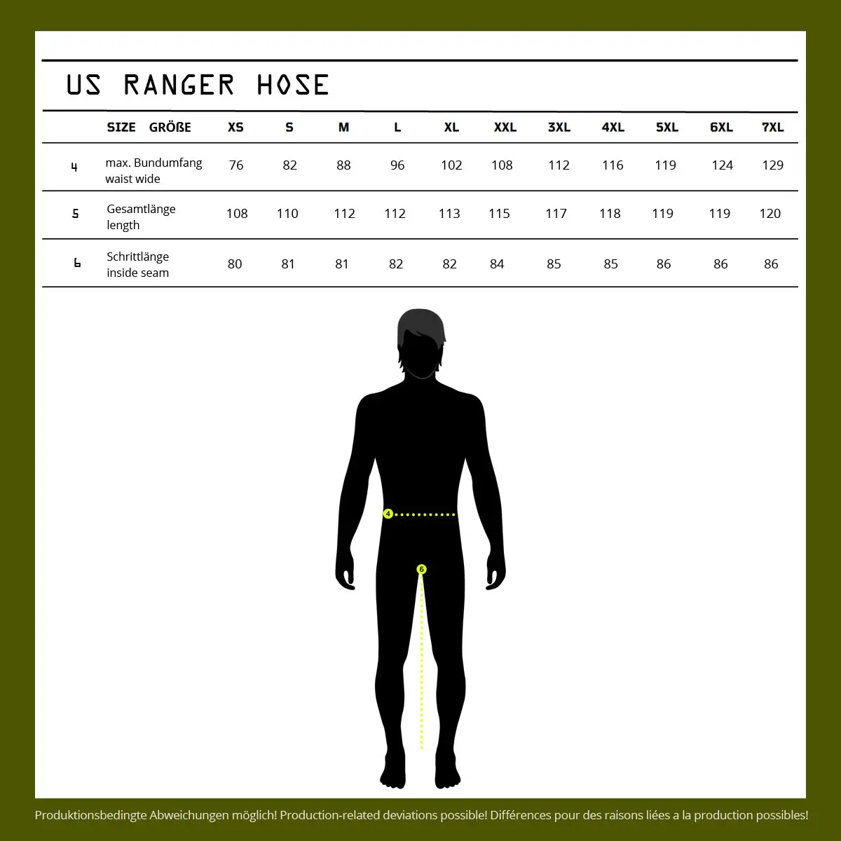 US Ranger Hose schwarz
