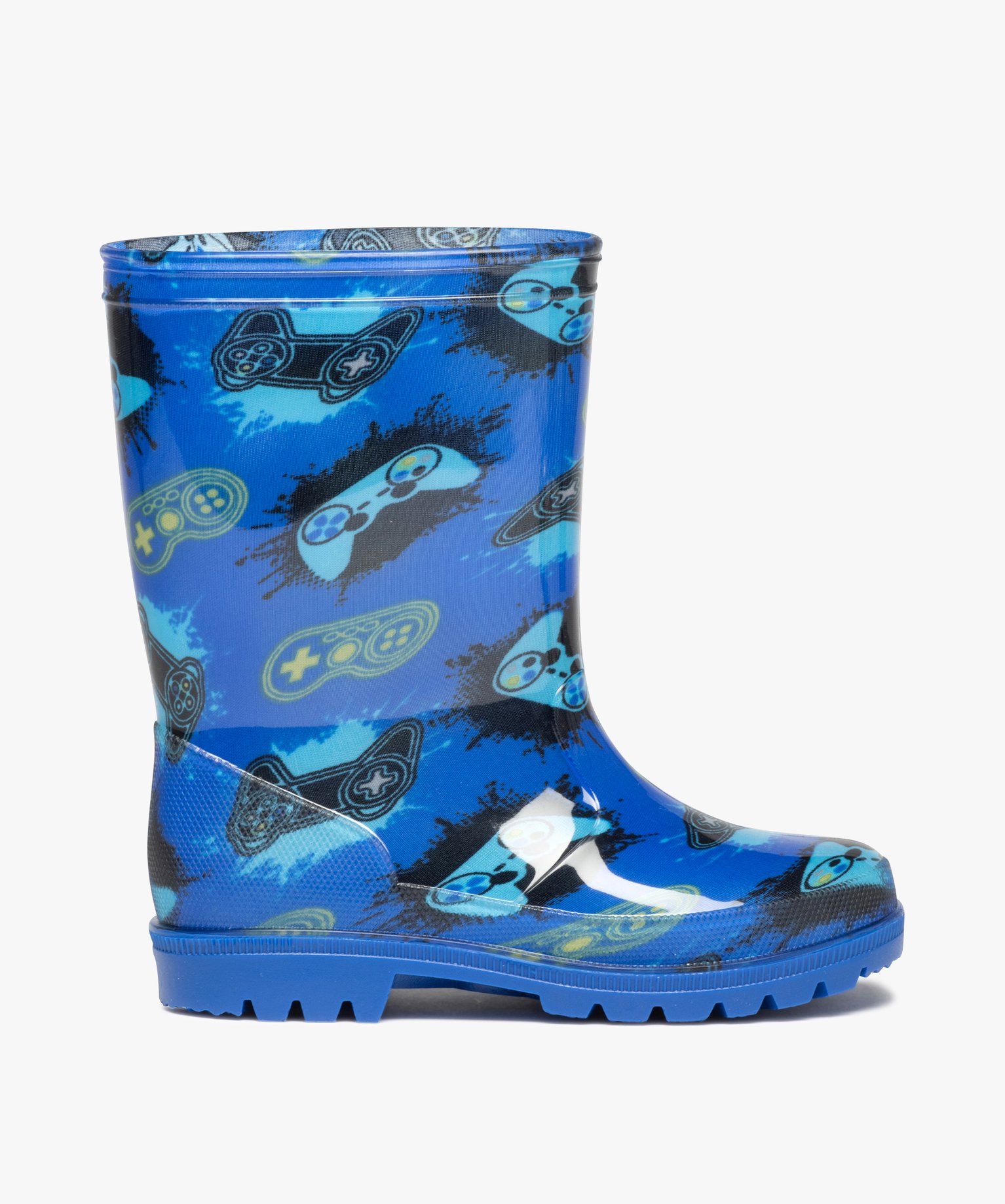 Bottes de pluie Garçon imprimées jeux vidéos bleu | GEMO