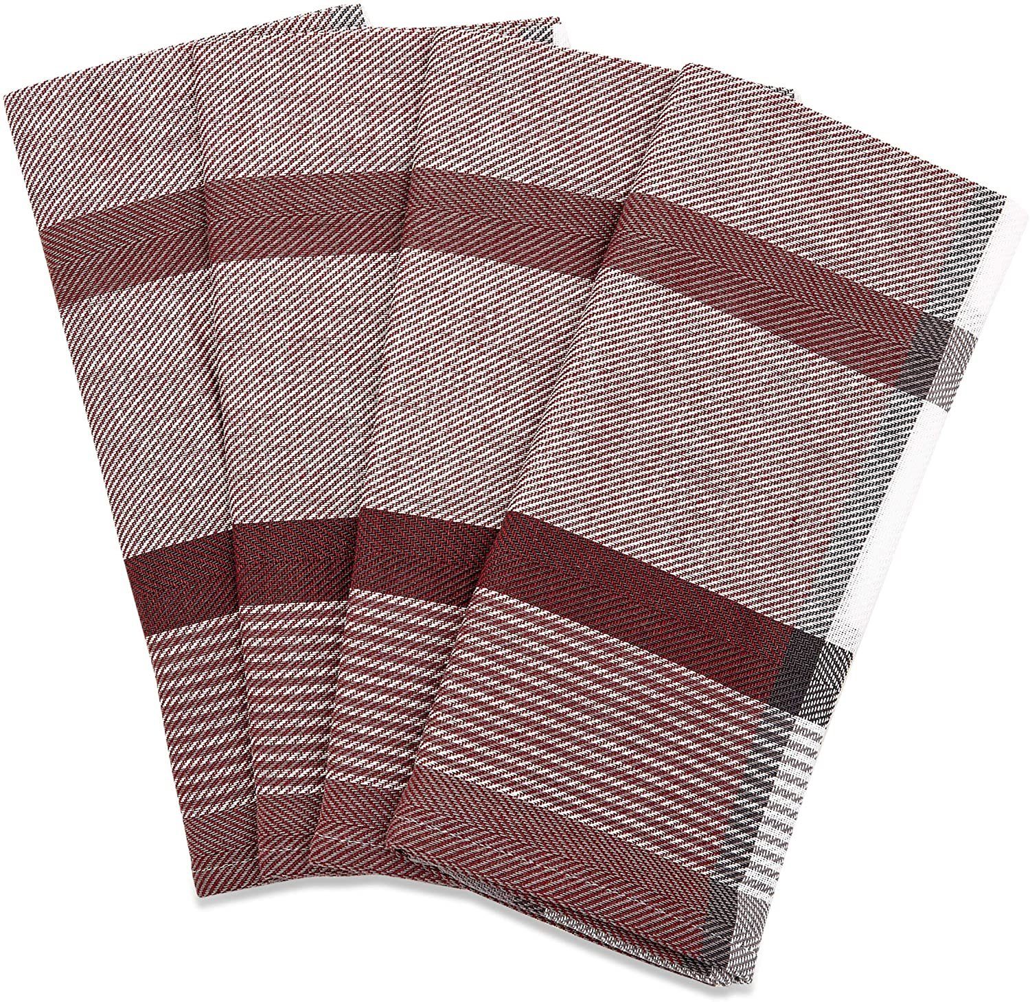 søstre & brødre Geschirrtuch 4er Set Geschirrtücher Küchentücher im hochwertigem Dobby-Design 50 x 70 cm, (4er Set Geschirrtuch Grubentuch, 100% Baumwolle - MADE IN EUROPE, Sehr saugfähig - Premium Qualität, 4-tlg., 4)