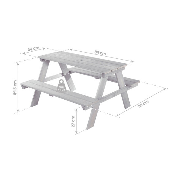 Outdoor-Kinder-Sitzgruppe Picknick for 4