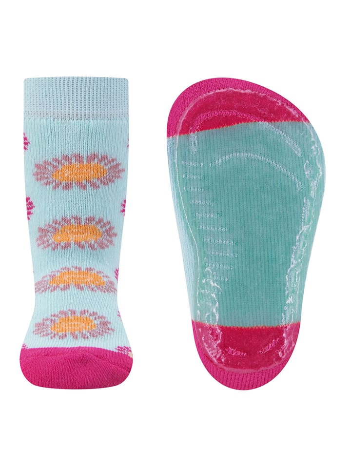ewers Stoppersocken Blumen in perlblau günstig kaufen