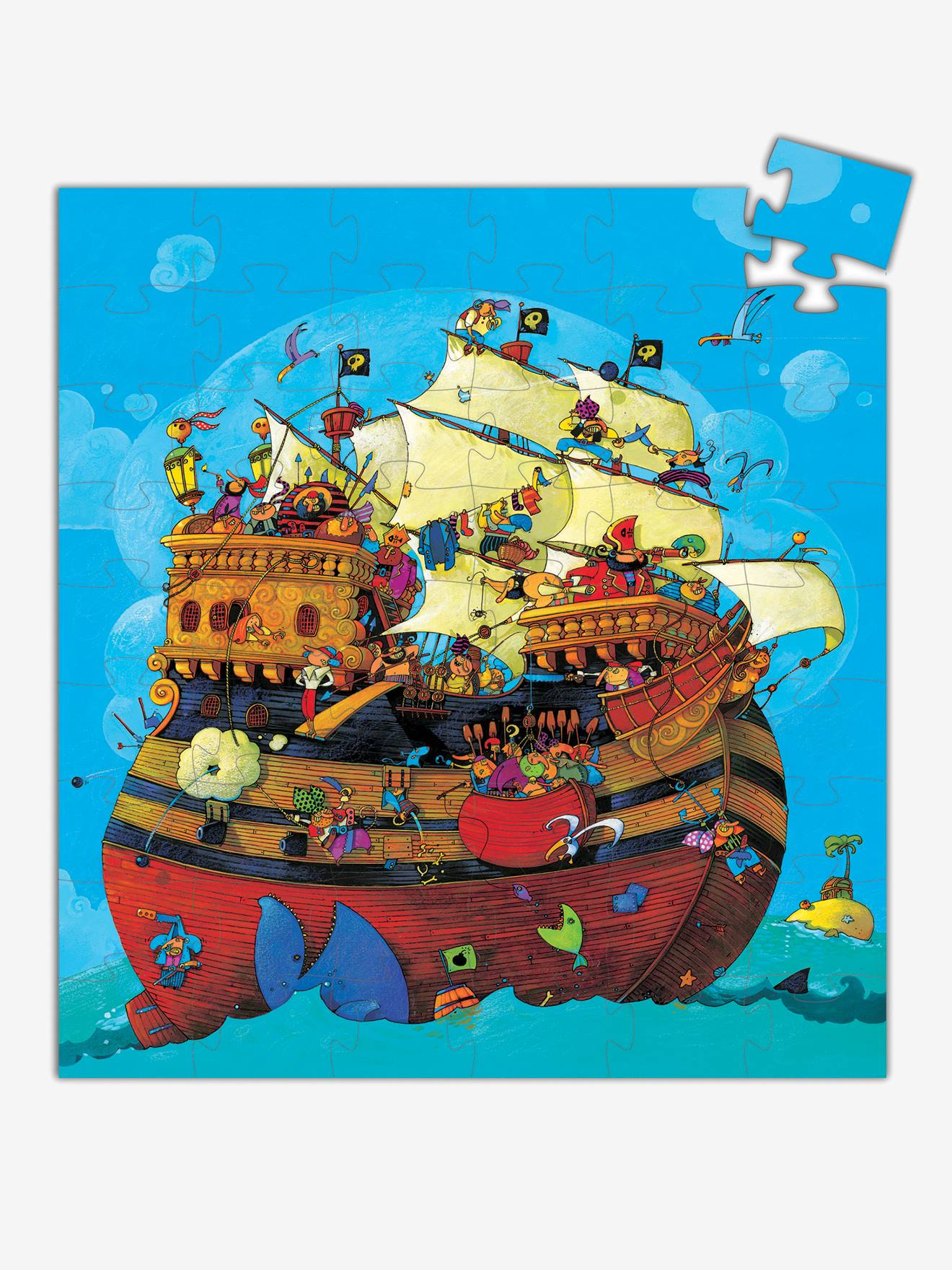 Puzzle Le bateau de Barberousse 54 pièces DJECO multicolore