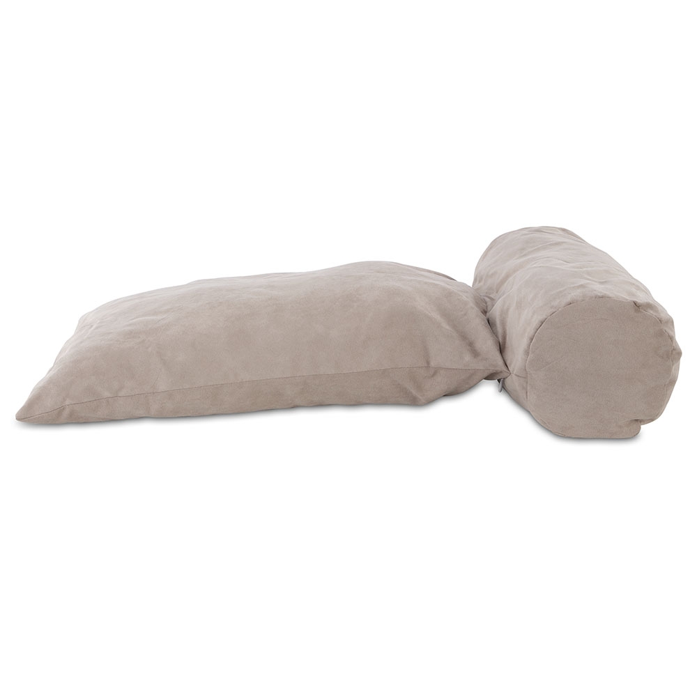 Aktivshop Flexibles Lesekissen, Rückenkissen, inkl. Abnehmbarer-waschbar Bezug, Ergonomisches Stützkissen für Kopf, Nacken und Schultern, Farbe: Kaffee, Fernsehkissen zur Entspannung