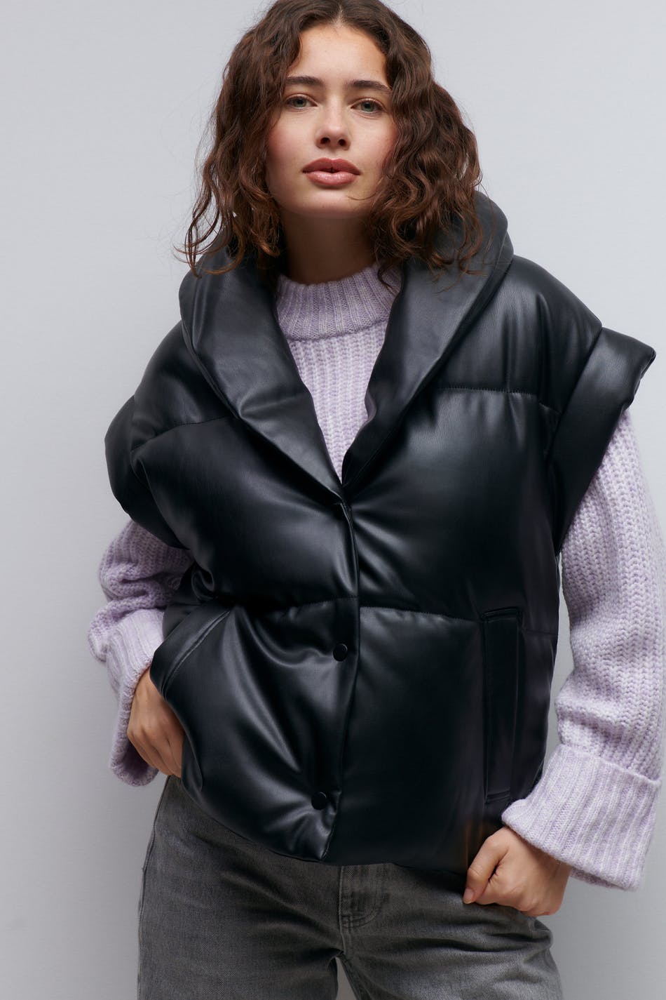 Gerbera pu vest