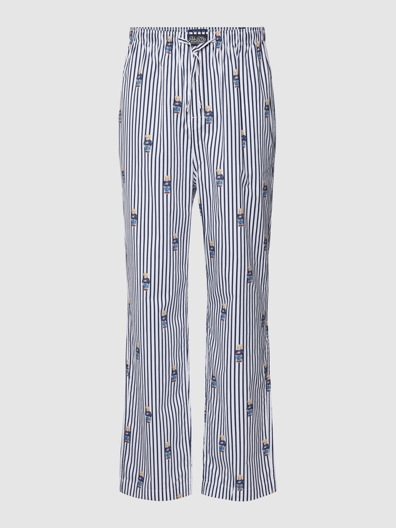 Pyjama-Hose mit Streifenmuster in dunkelblau
