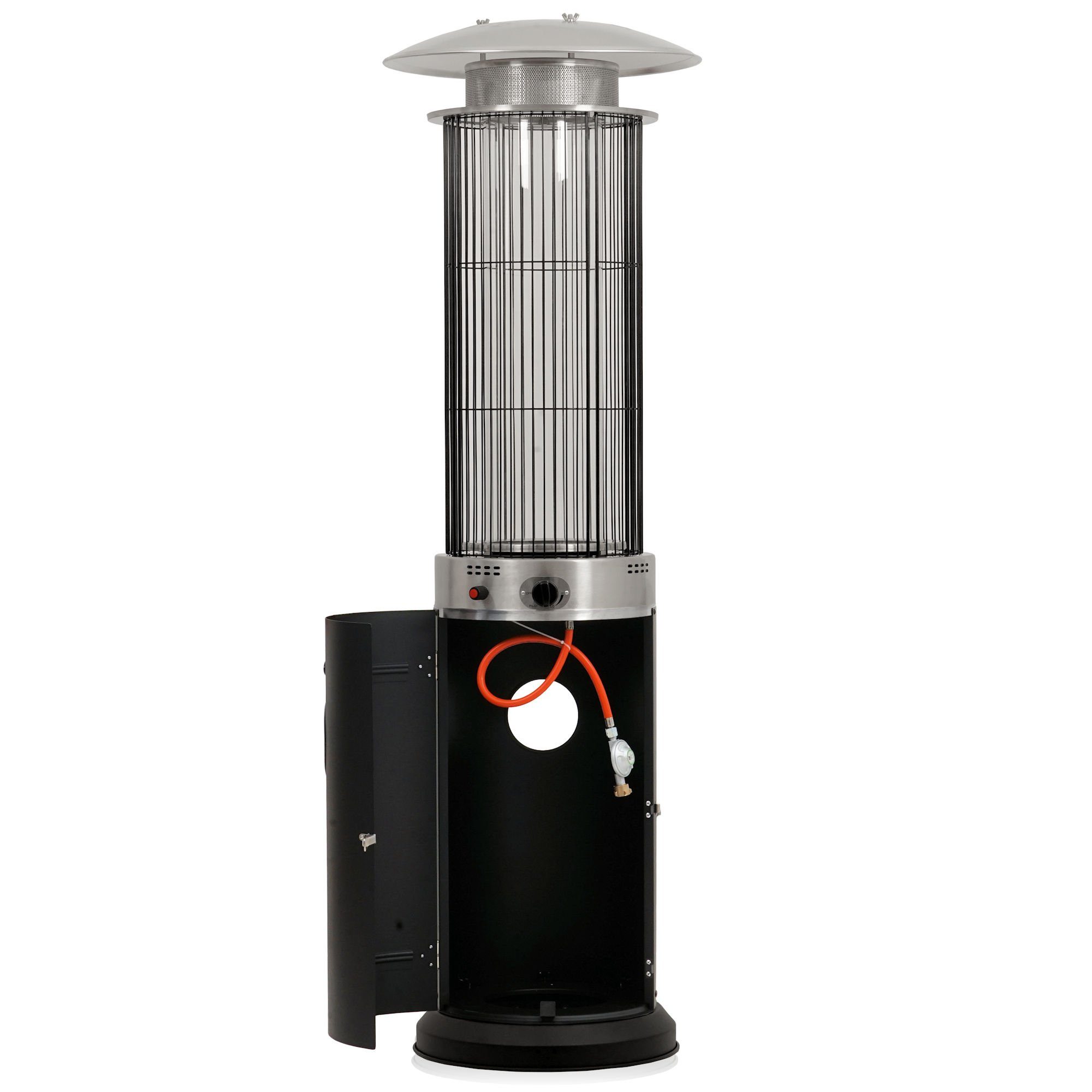 Zelsius Terrassenstrahler Heizpilz mit Glasröhre Davos, Ø 33 x (H) 175 cm, 15kW, Heizstrahler